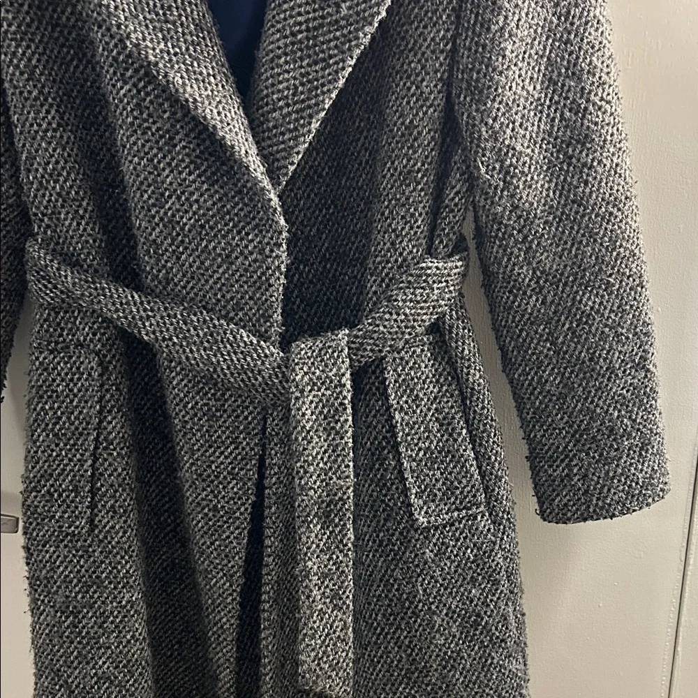 Sam Edelman Grey Wool Wrap Trench Coat